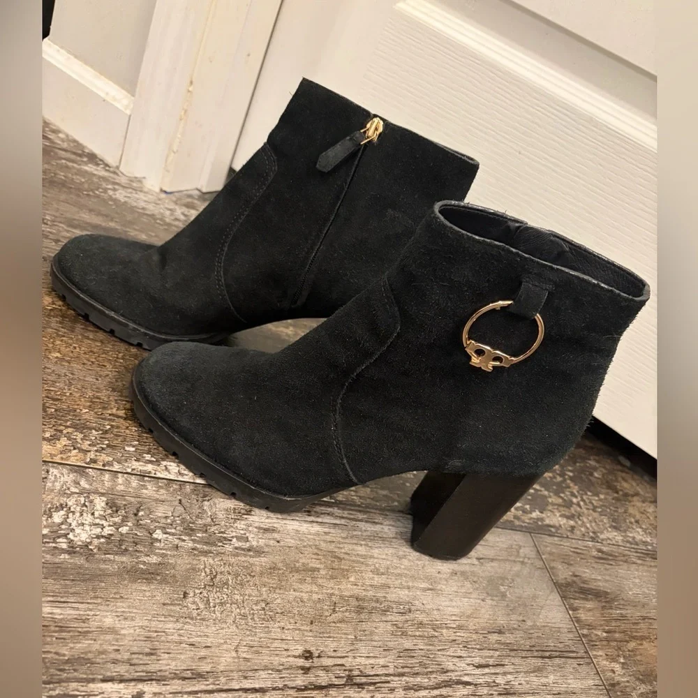 Tory Burch black ankle boots sz 10
